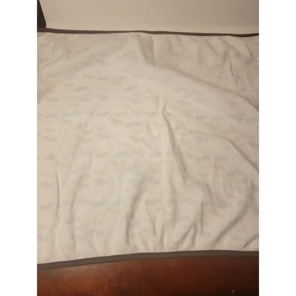 Little Me Puppy Blue/ Brown Unisex Security/ Receiving Blanket 21x27
